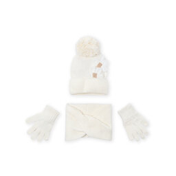 Mayoral Set Mütze, Loop-Schal und Handschuhe Mayoral 10071 Écru