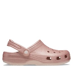 Crocs Şlapi Crocs Classic Glitter Clog Quartz 205942 Roz