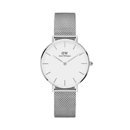 Daniel Wellington Uhr Daniel Wellington Petite Sterling DW00100164 Silver/White