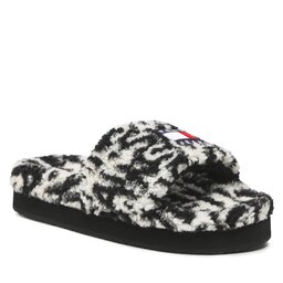Tommy Jeans Papuče Tommy Jeans Slipper EN0EN02041 Black/White 0GJ