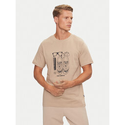New Balance New Balance Marškinėliai Sport Essentials Graphic MT43902DRW Smėlio Regular Fit