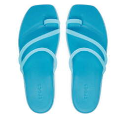 Crocs Šlepetės per pirštą Crocs Miami Frosted Toe Loop 211253 Mėlyna