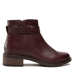 

Ботильйони Clarks Maye Ease 261679464 Dark Brown Leather, Бордовий