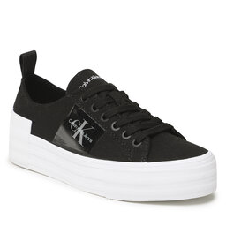 Calvin Klein Jeans Гуменки Calvin Klein Jeans Bold Vulc Flatf Laceup Wn YW0YW01039 Black BEH