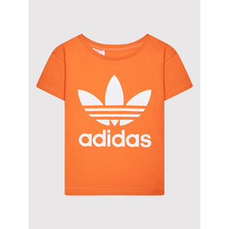adidas adidas Póló adicolor Trefoil HK2907 Narancssárga Regular Fit