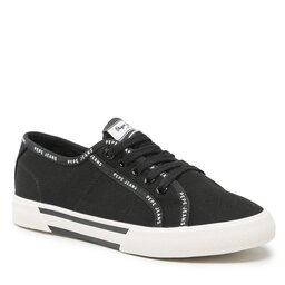 Pepe Jeans Tenisówki Pepe Jeans Brady Rib W PLS31437 Black 999