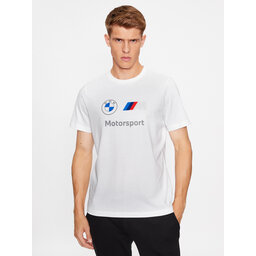 Puma Puma Marškinėliai Bmw Mms Ess Logo 621314 Balta Regular Fit