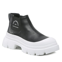 KARL LAGERFELD Μποτάκια με λάστιχο KARL LAGERFELD KL43530 Black Leather w/White