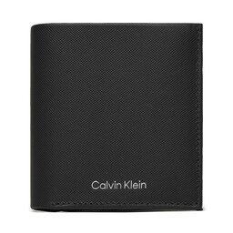 Calvin Klein Didelė Vyriška Piniginė Calvin Klein Ck Must Trifold 6Cc W/ Coin K50K511382 Ck Black Pique BEH