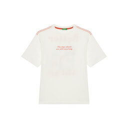 United Colors Of Benetton United Colors Of Benetton Camiseta 3I1XC10P4 Écru Oversize