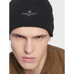 

Шапкa Aeronautica Militare Cuffia 222CU051L449 Jet Black 34300, Чорний