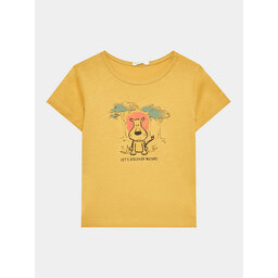 United Colors Of Benetton United Colors Of Benetton Majica 3I1XA102V Rumena Regular Fit