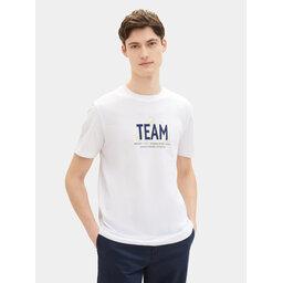 Tom Tailor Denim Tom Tailor Denim Marškinėliai 1040838 Balta Regular Fit