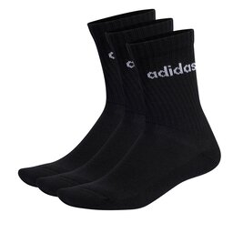 adidas Hohe Unisex-Socken adidas Linear Crew Cushioned Socks 3 Pairs IC1301 black/white
