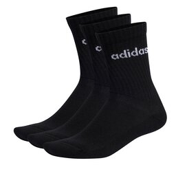 adidas Ponožky Vysoké Unisex adidas Linear Crew Cushioned Socks 3 Pairs IC1301 black/white