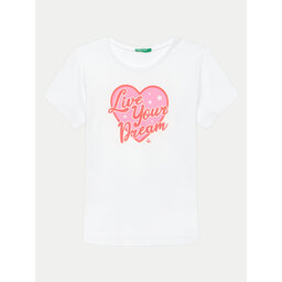 United Colors Of Benetton United Colors Of Benetton T-Shirt 3096C10J3 Weiß Regular Fit