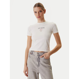 Guess Jeans Guess Jeans T-Shirt W6RI15 J1314 Écru Regular Fit