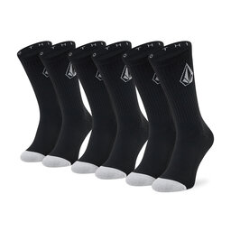 Volcom Σετ ψηλές κάλτσες ανδρικές 3 τεμαχίων Volcom Full Stone Sock D6302004 Black