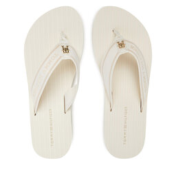 Tommy Hilfiger Σαγιονάρες Tommy Hilfiger Th Stripes Beach Sandal FW0FW08528 Λευκό
