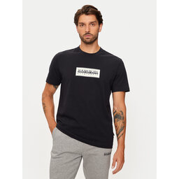 Napapijri Napapijri T-Shirt S-box Logo NP0A4I3L Μαύρο Regular Fit