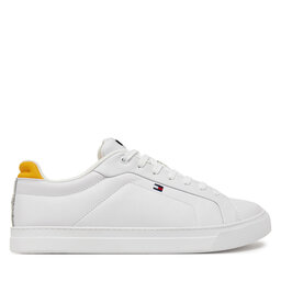 Tommy Hilfiger Laisvalaikio batai Tommy Hilfiger Icon Court Pinperf Lth FM0FM05483 Balta