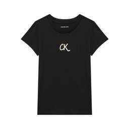Calvin Klein Jeans Calvin Klein Jeans Marškinėliai Glitter IG0IG02972 M Juoda Slim Fit