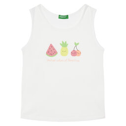 United Colors Of Benetton United Colors Of Benetton Top 3I1XGH012 Blanco Regular Fit
