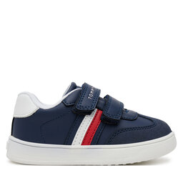 Tommy Hilfiger Sneakersy Tommy Hilfiger Stripes Low Cut Lace Velcro Sneaker T1X9-33840-1269 M Tmavomodrá