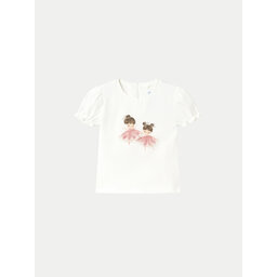 Mayoral Mayoral Camiseta 1041 Écru Regular Fit