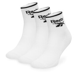 Reebok Lot de 3 paires de chaussettes hautes unisexe Reebok R0362-SS24 (3-pack) Blanc