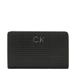 Calvin Klein Голям дамски портфейл Calvin Klein Re-Lock Bifold Wallet Perf Pu K60K610661 BAX