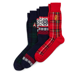 Polo Ralph Lauren Súprava 3 párov vysokých pánskych ponožiek Polo Ralph Lauren 449958866001 Farebná