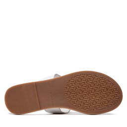 

В'єтнамки Tommy Hilfiger Hardware Flat Leather Mule FW0FW06235 Ecru YBL, Білий