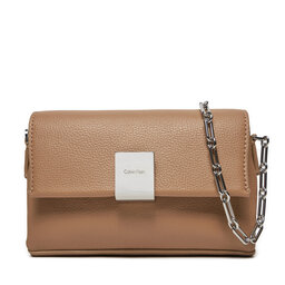 Calvin Klein Torebka Calvin Klein Ck Plaque Sm Crossbody W/Chain K60K612785 Brązowy