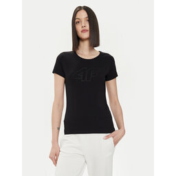 4F 4F T-Shirt 4FWSS24TTSHF1163 Μαύρο Slim Fit