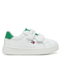 Tommy Hilfiger Snīkeri Tommy Hilfiger Low Cut Velcro Sneaker T1X9-33836-1355 M Balts