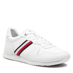 Tommy Hilfiger Sneakers Tommy Hilfiger Iconic Runner Leather FM0FM04281 White YBR