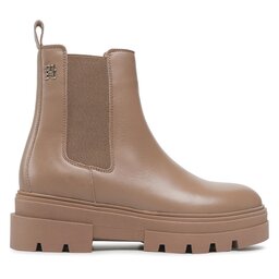 Tommy Hilfiger Μποτάκια με λάστιχο Tommy Hilfiger Monochromatic Chelsea Boot FW0FW06899 Μπεζ