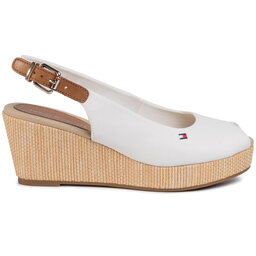 

Еспадрильї Tommy Hilfiger Iconic Elba Sling Back Wedge FW0FW04788 Ivory YBI, Білий