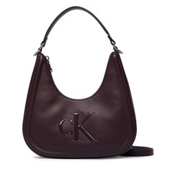 Calvin Klein Handtasche Calvin Klein Bold Ck Small Crescent Bag LV04F3561G Dunkelrot