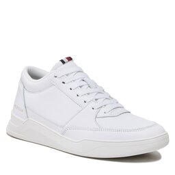 Tommy Hilfiger Sneakers Tommy Hilfiger Elevated Hi Cupsole Leather FM0FM04290 White YBR