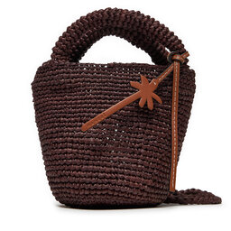 Manebi Torebka Manebi Handcrafted Raffia Summer Bag Mini V 7.4 AM Brązowy