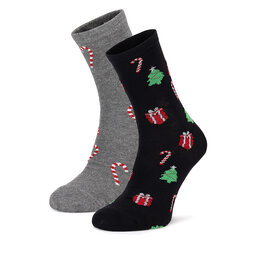 Lasocki Sada 2 párů pánských vysokých ponožek Lasocki 2MB-001-AW24 (2-pack) Šedá