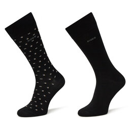 BOSS 2 pares de calcetines altos para hombre BOSS 50524282 Negro