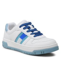 Tommy Hilfiger Sneakersy Tommy Hilfiger Flag Low Cut Lace-Up Sneaker T3X9-32869-1355 S White/Sky Blue/Royal Y254