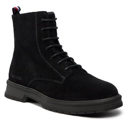 Tommy Hilfiger Зимни обувки Tommy Hilfiger Hilfiger Core Suede Boot FM0FM04674 Black BDS
