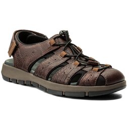 Clarks Sandali Clarks Brixby Cove 261315217 Dark Brown Leather