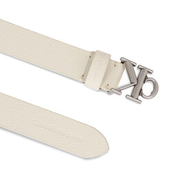 

Жіночий ремінь Calvin Klein Jeans Round Mono Lthr Belt K60K611253 Ivory YBI, Écru