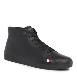 Tommy Hilfiger Sneakers Tommy Hilfiger Modern Vulc Lth Hi Wl FM0FM04820 Triple Black 0GQ