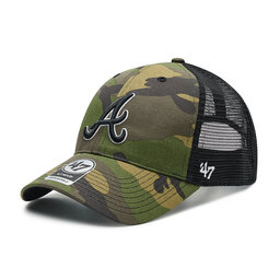 47 Brand Kšiltovka 47 Brand MLB Atlanta Braves Branson Trucker B-CBRAN01GWP-CMB Zelená